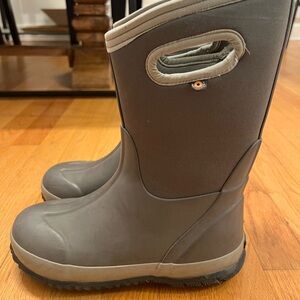 Gray bogs Waterproof winter Boots